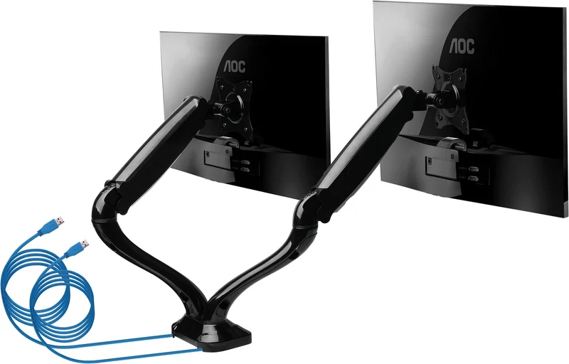 Monitor Tischhalter "FULL MOTION 2" für 2 Monitore bis 29 Zoll