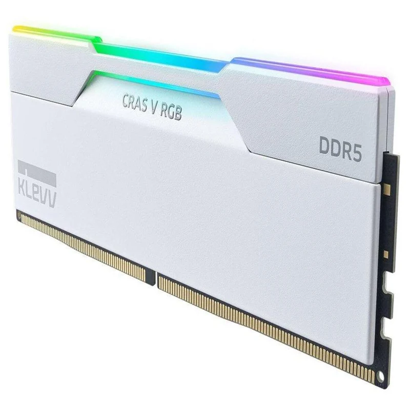 Klevv CRAS V RGB 32GB (2 x 16GB) DDR5 6000MHz CL30 Desktop Memory - Brilliant White