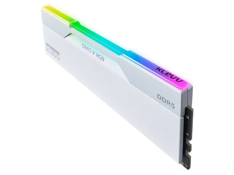 Klevv CRAS V RGB 32GB (2 x 16GB) DDR5 6000MHz CL30 Desktop Memory - Brilliant White