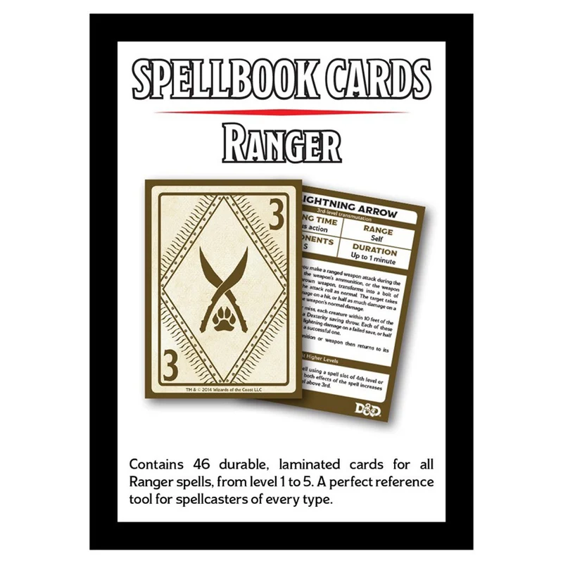 Wizards Of The Coast D&D Spellbook Cards Ranger