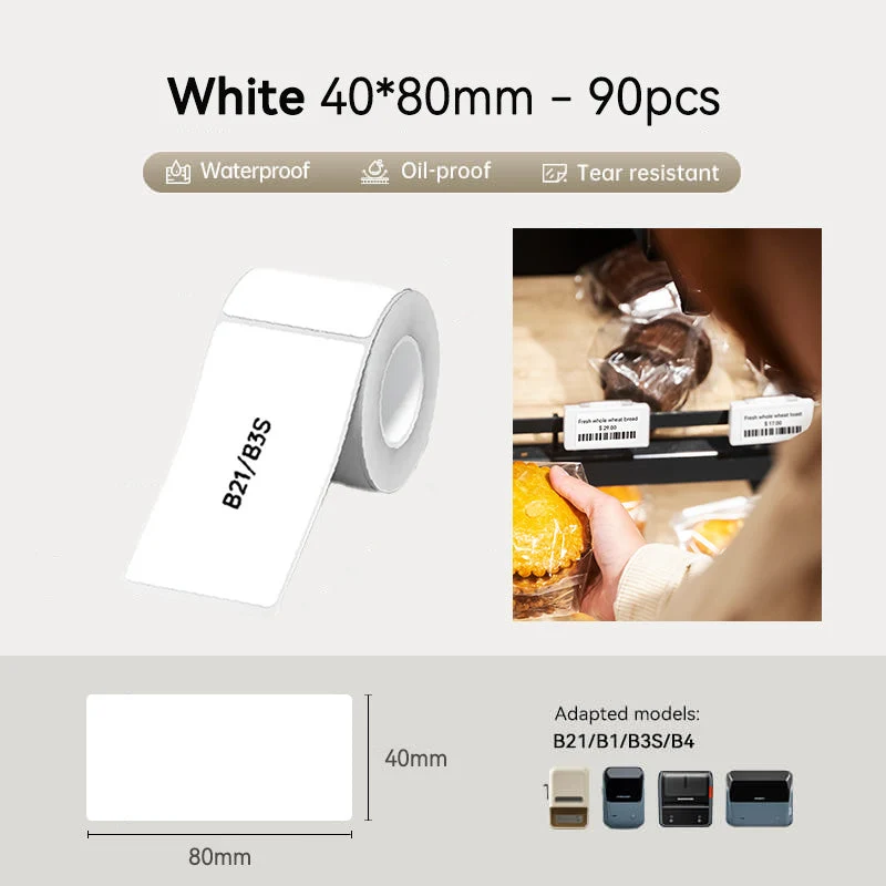 NiiMbot white label paper 40*80mm for B21/B3S/B1 [95-Pieces]