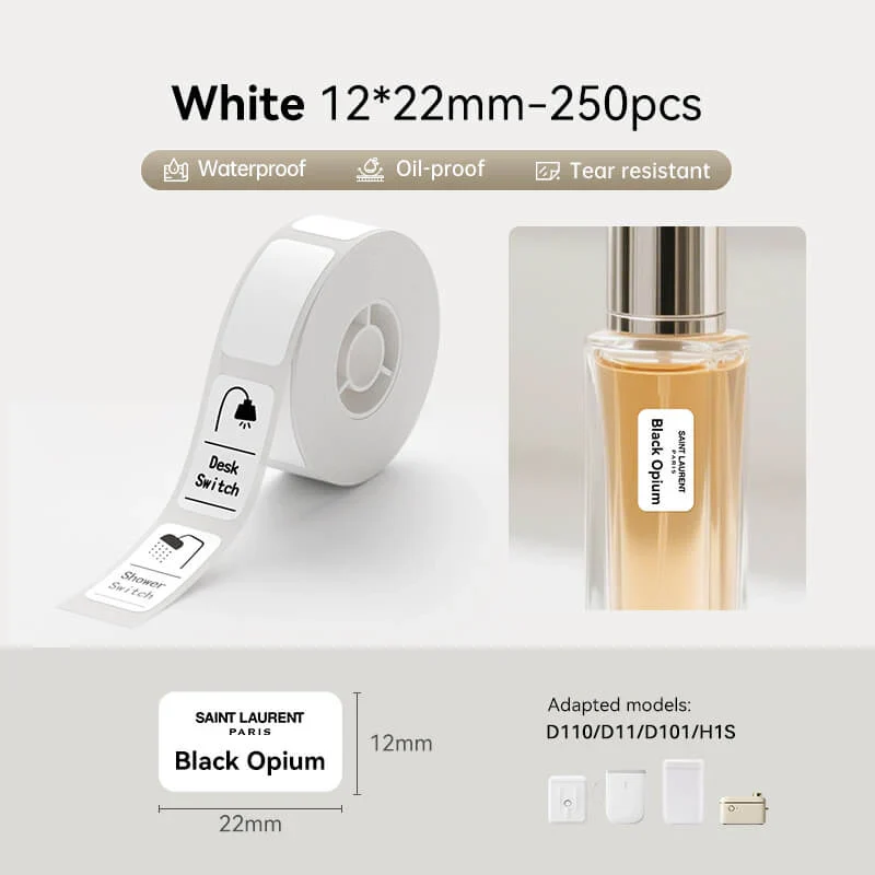 NIIMBOT Thermal Label Paper Waterproof Label Sticker for D11/D101/D110