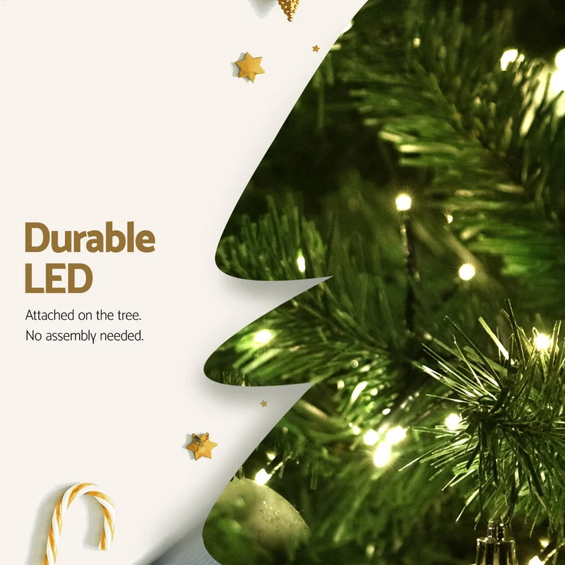Jingle Jollys Christmas Tree 2.1m Xmas Tree Decorations 1134 LEDs 8 Light Modes