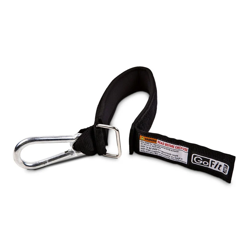 GoFit Padded Ankle Strap Workout Exercise For Power Tubes & Super Band Black