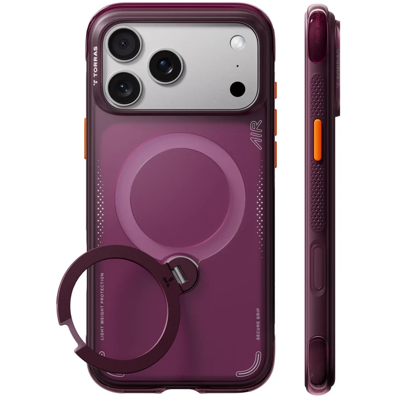 Torras Ostand Q3 Air Case for iPhone 18 Pro Max (Cosmic Purple)