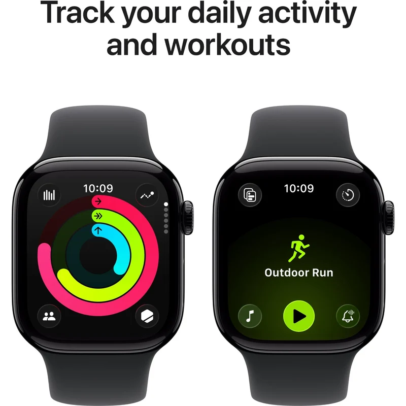 Apple Watch Series 11 42mm Jet Black Aluminium Case GPS Sport Band (M/L) [Black]