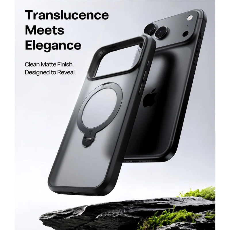 Torras Ostand Q3 Spin Case for iPhone 18 Pro (Black)
