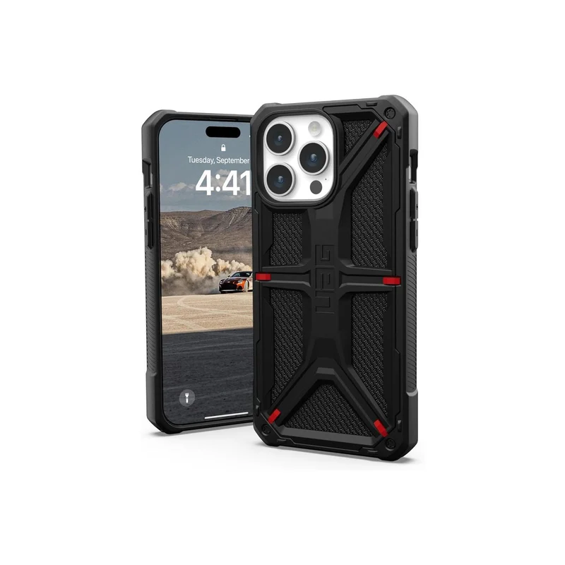 UAG Phone Case for iPhone 15 Pro Max Monarch Aramid (Black)