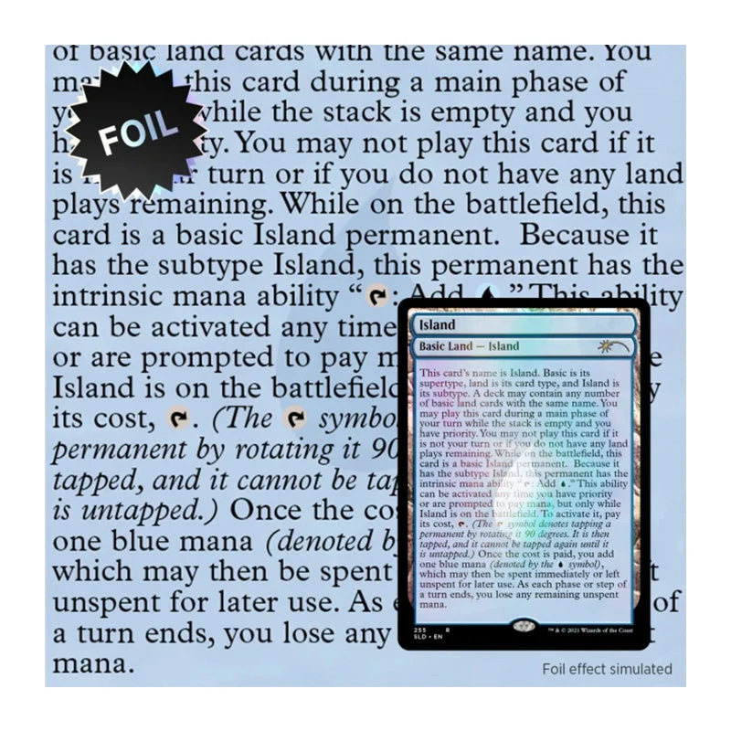 Wizards Of The Coast Magic Secret Lair The Full-Text Lands Foil Edition