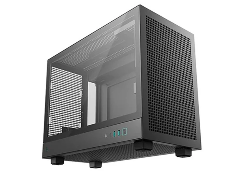 DeepCool CH160 PLUS Tempered Glass Side Panel Micro-ATX Case (Black)