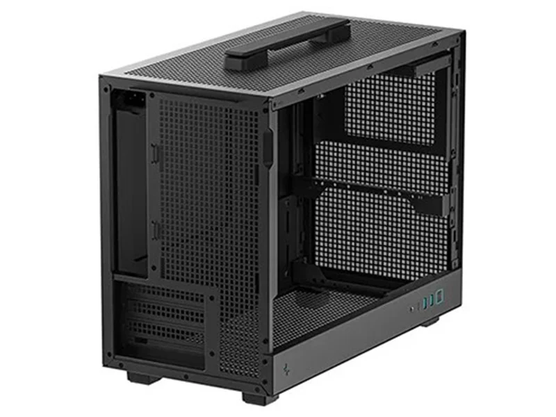 DeepCool CH160 PLUS Tempered Glass Side Panel Micro-ATX Case (Black)