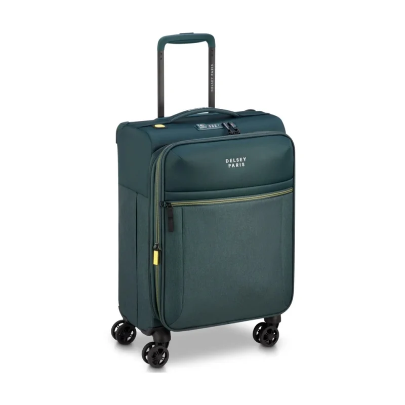 Delsey Brochant 3 Small 55cm Expandable Travel Carry-On Suitcase TSA Lock Pine