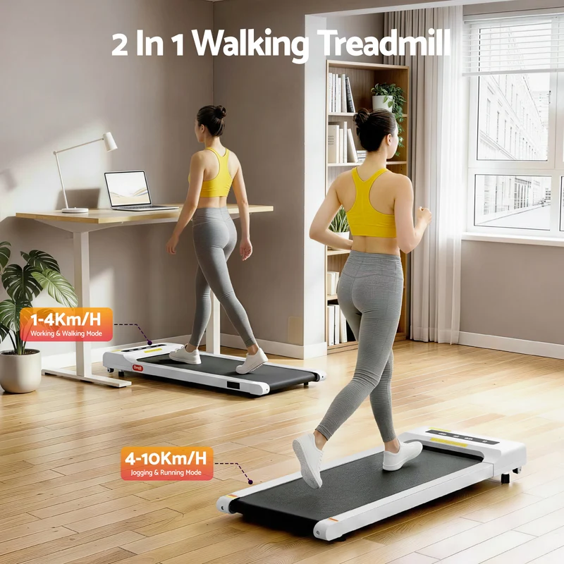 Everfit Treadmill Electric Walking Pad Under Desk Home Gym Fitness 360mm (White)
