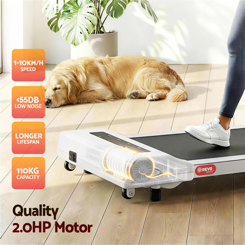 Everfit Treadmill Electric Walking Pad Under Desk Home Gym Fitness 360mm (White)