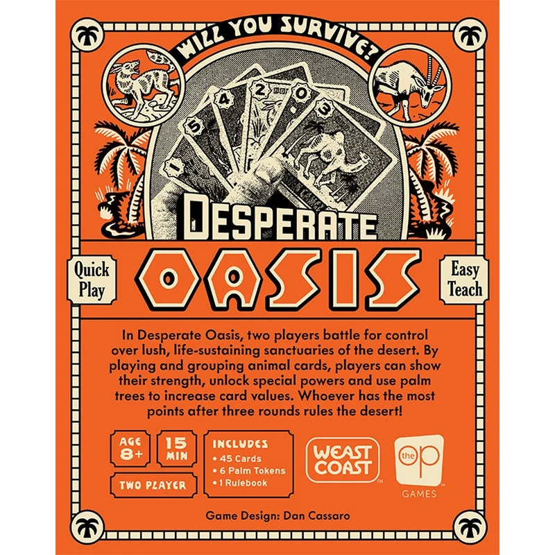 USAopoly Desperate Oasis Card Game