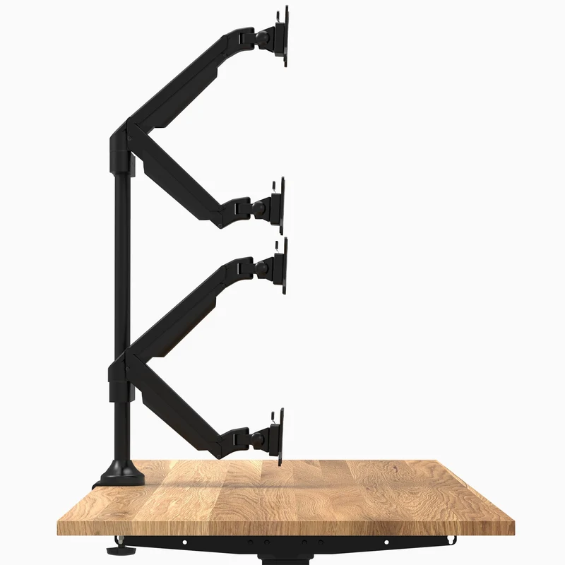 Desky Quad Monitor Arm - Black