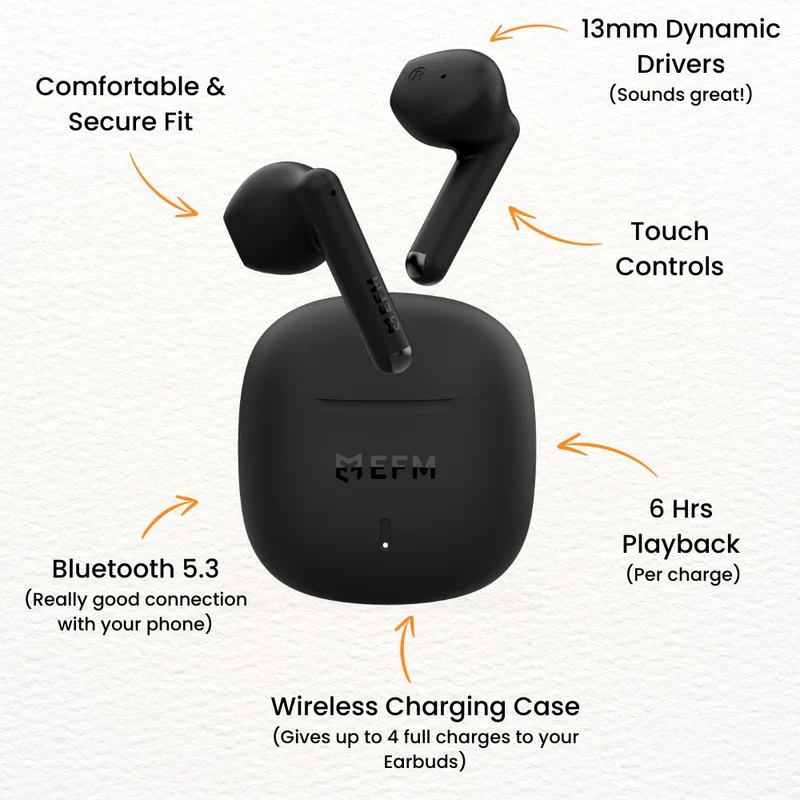 EFM Kansas TWS Earbuds (Black)
