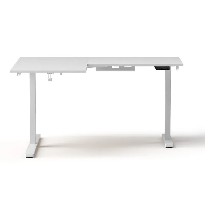 Artiss L‑Shape Electric Motorised Sit‑Stand Standing Desk Height Adjustable - White