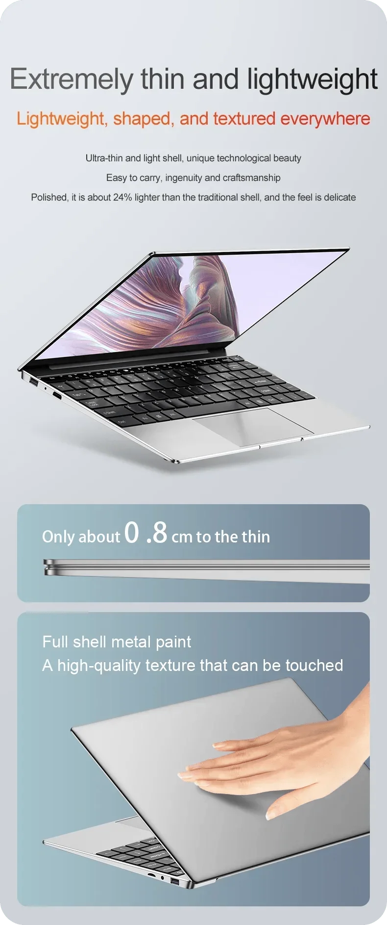 14.1 collu īpaši plāns klēpjdators, 16 GB RAM 2 TB SSD Intel N3700 piezīmjdators Gamer 1920*1080 displejs biroja mācību dators dators Windows 11 Pro