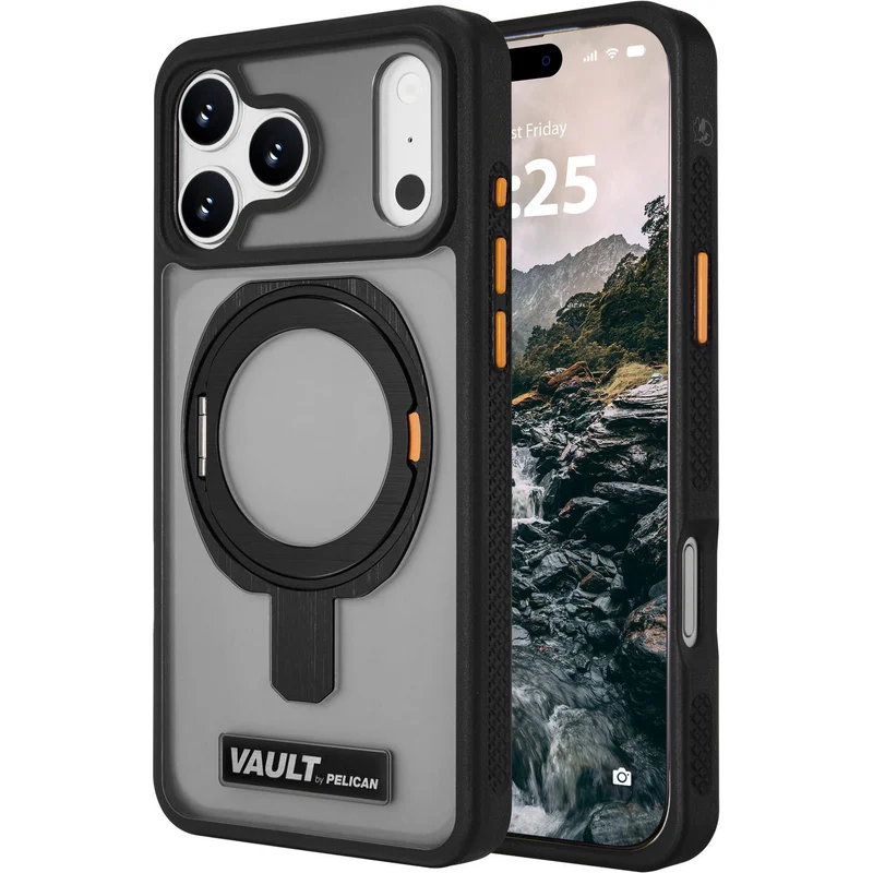 Pelican Vault MagSafe Stand Case for iPhone 18 Pro Max (Smoke)