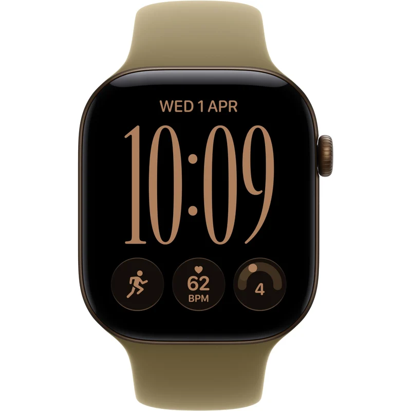 Apple Watch Series 12 46mm Dark Bronze Aluminium Case GPS + Cellular Sport Band (S/M) [Olive]