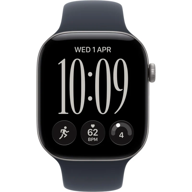 Apple Watch Series 12 46mm Space Grey Aluminium Case GPS + Cellular Sport Band (S/M) [Navy Blue]