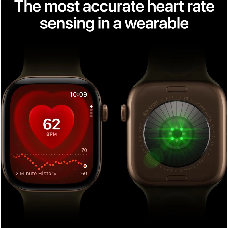 Apple Watch Series 12 46mm Space Grey Aluminium Case GPS + Cellular Sport Band (S/M) [Navy Blue]