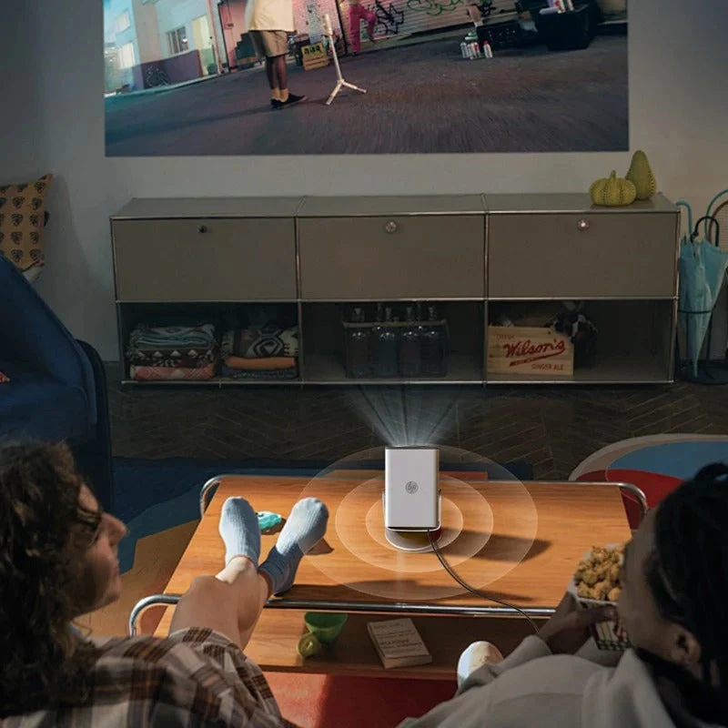 HP MC475 1080P Full HD Smart Portable Mini Projector with 4K Support