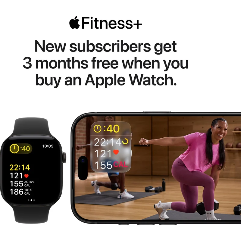 Apple Watch Series 12 42mm Radiant Gold Titanium Case GPS + Cellular Sport Band (M/L) [Burgundy]