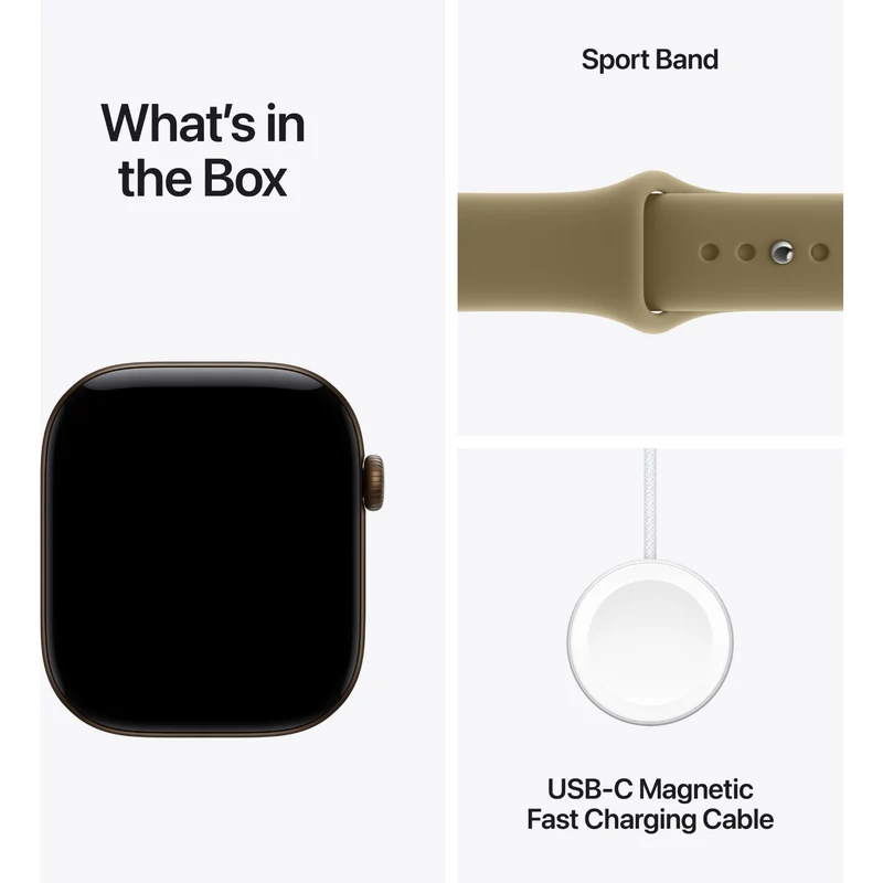 Apple Watch Series 12 46mm Dark Bronze Aluminium Case GPS + Cellular Sport Band (M/L) [Olive]