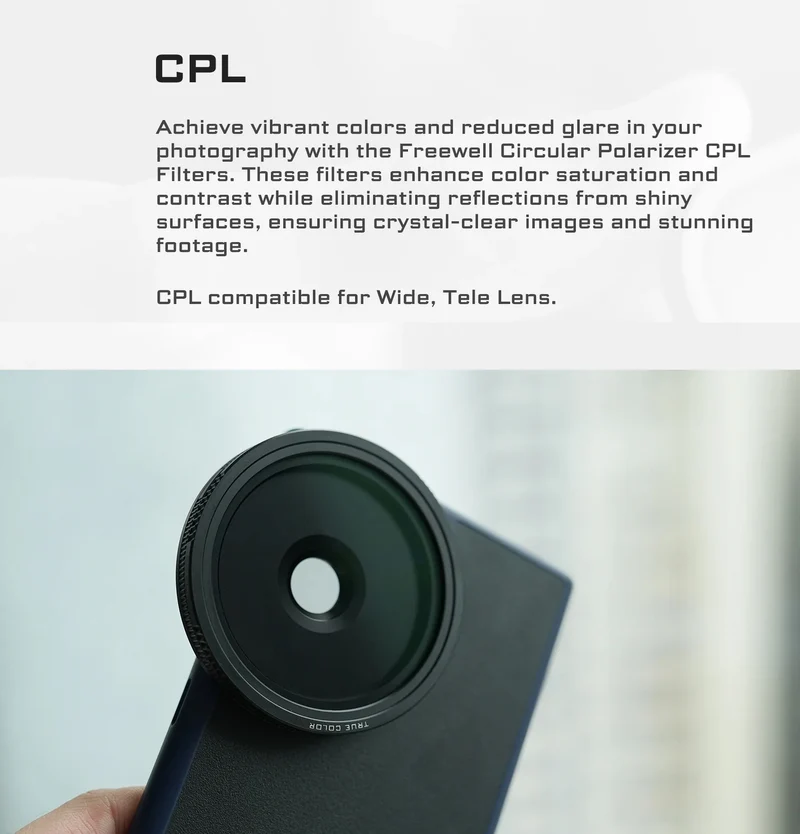 Freewell CPL Filter with 17mm Mount for Samsung Galaxy S25/S24 Ultra