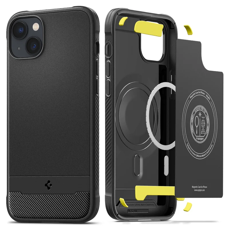 SPIGEN Rugged Armor Mag MagSafe Case for iPhone 14/13 (Black)