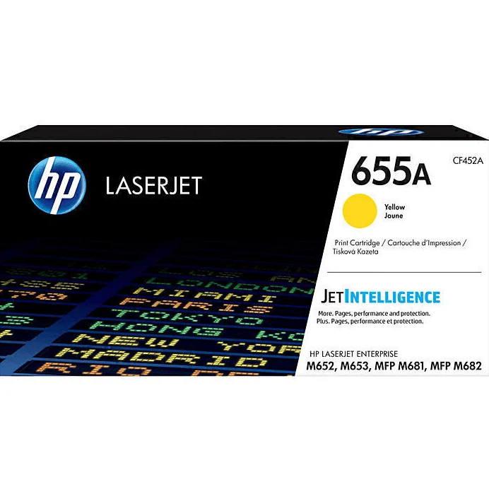 HP 655A Toner Ink Cartridge Yellow CF452A Genuine LaserJet