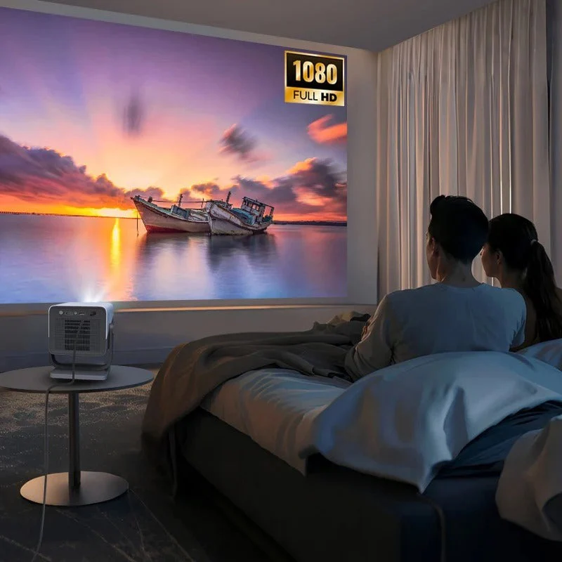 HP MC475 1080P Full HD LCD Smart Portable Mini Projector with 4K Support