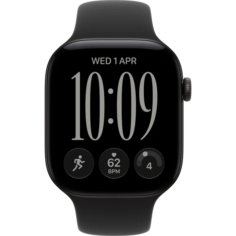 Apple Watch Series 12 46mm Black Aluminium Case GPS Sport Band (S/M) [Black]