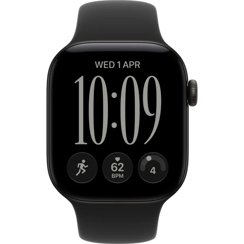 Apple Watch Series 12 42mm Black Aluminium Case GPS + Cellular Sport Band (S/M) [Black]