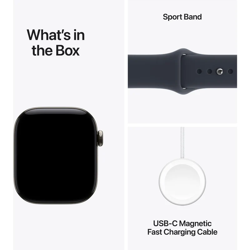 Apple Watch Series 12 42mm Space Grey Aluminium Case GPS + Cellular Sport Band (S/M)[ Navy Blue]