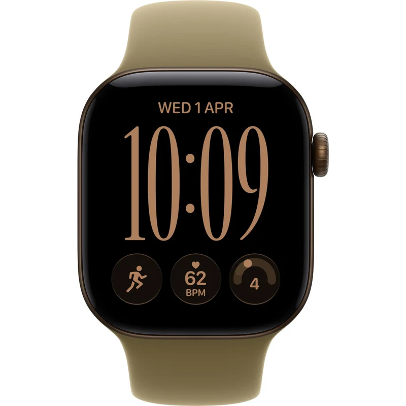 Apple Watch Series 12 42mm Dark Bronze Aluminium Case GPS + Cellular Sport Band (S/M) [Olive]