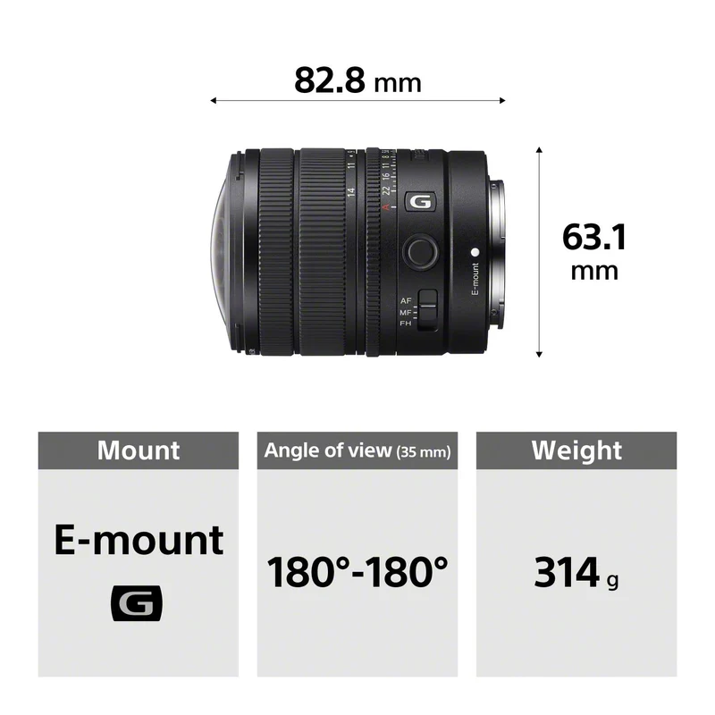 Sony FE 8-14mm F3.5 Fisheye G Camera Lens