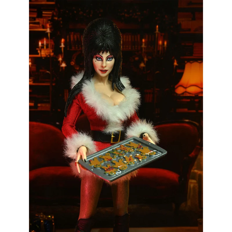 Neca Elvira Very Scary Christmas 8'' Clothed Action Figure Toy Playset