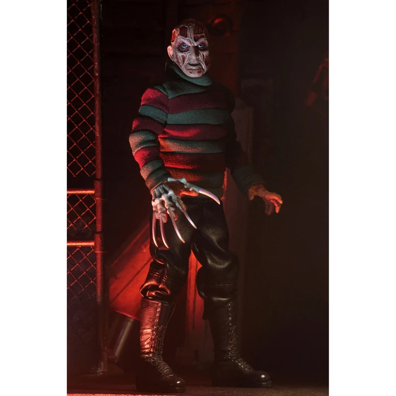 Neca Nightmare On Elm Street Freddy 8'' Clothed Action Figure Playset Toy