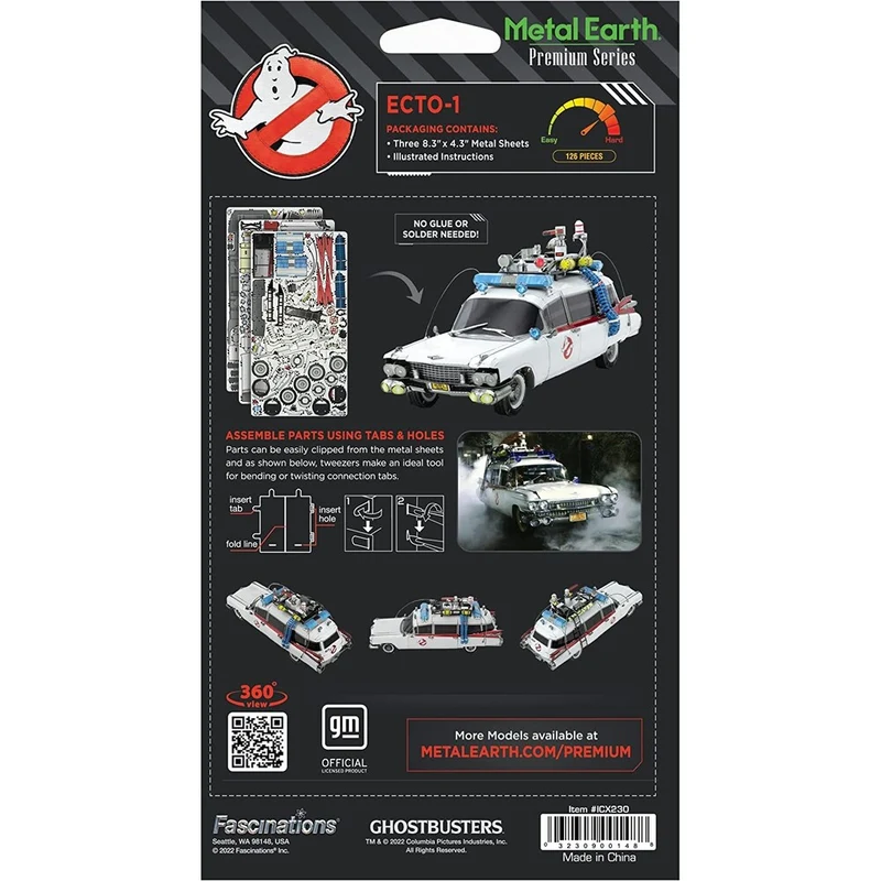 Metal Earth - 3D Metal Model Kit - Ghostbusters ECTO-1