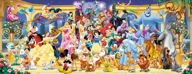 Ravensburger Puzzle 1000pc - Disney Characters Panorama