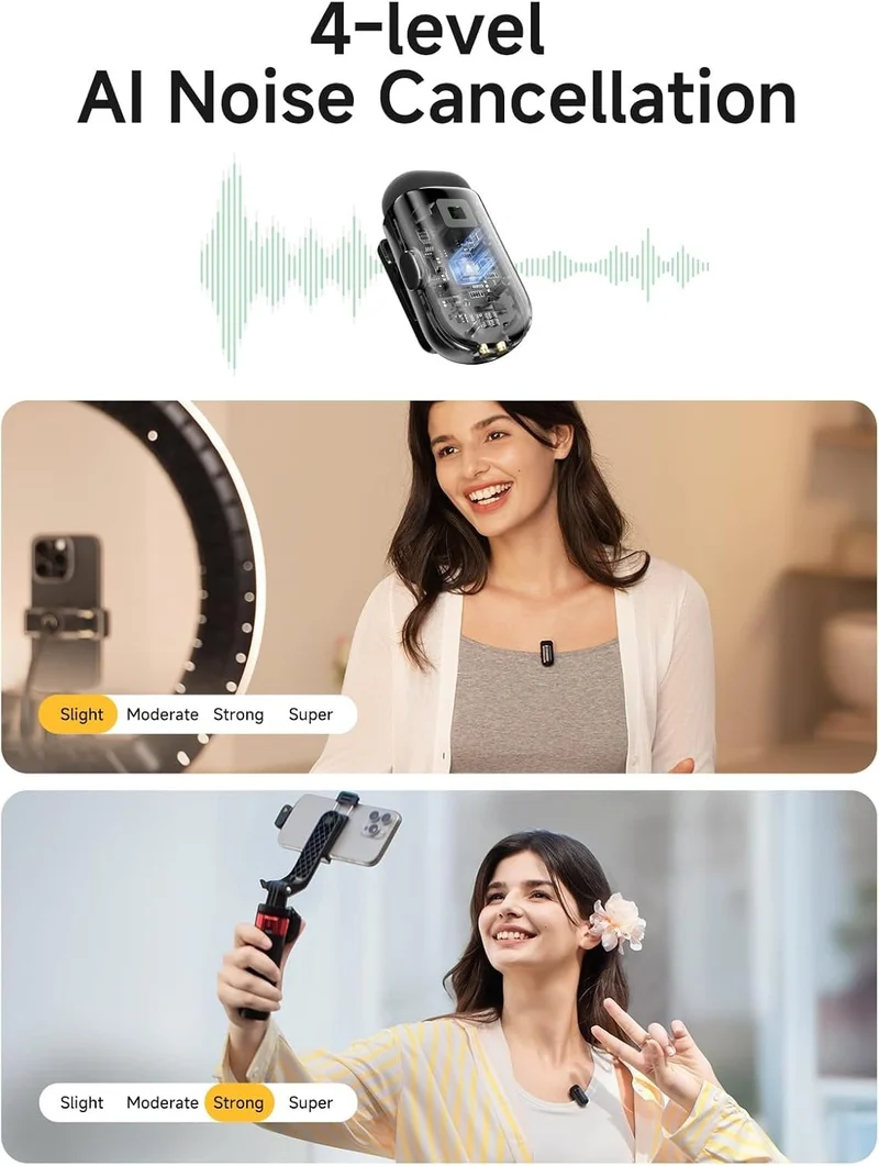 MAONO WAVE T1 MINI Wireless Lavalier Microphone Type-C with Charger Case