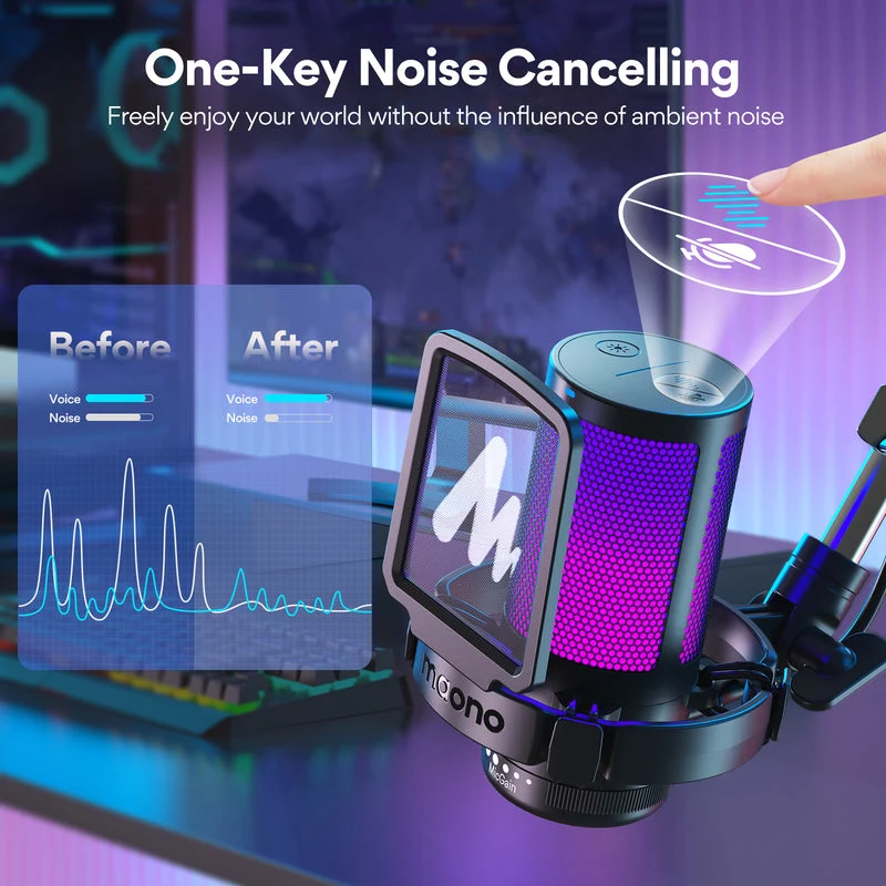 MAONO DGM20S Gamerwave Condenser USB Gaming RGB Microphone
