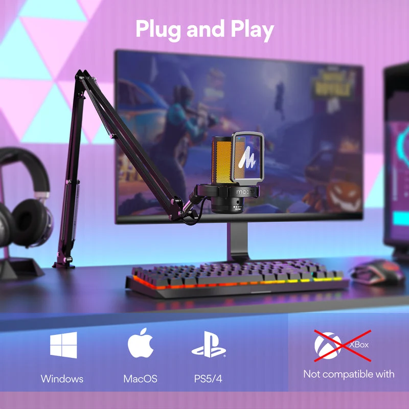 MAONO DGM20S Gamerwave Condenser USB Gaming RGB Microphone