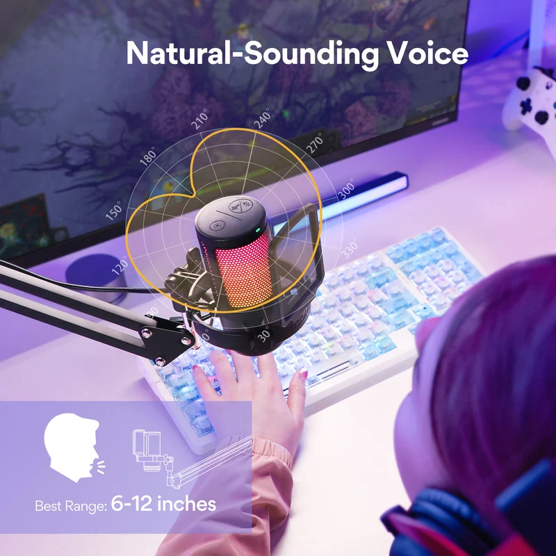 MAONO DGM20S Gamerwave Condenser USB Gaming RGB Microphone