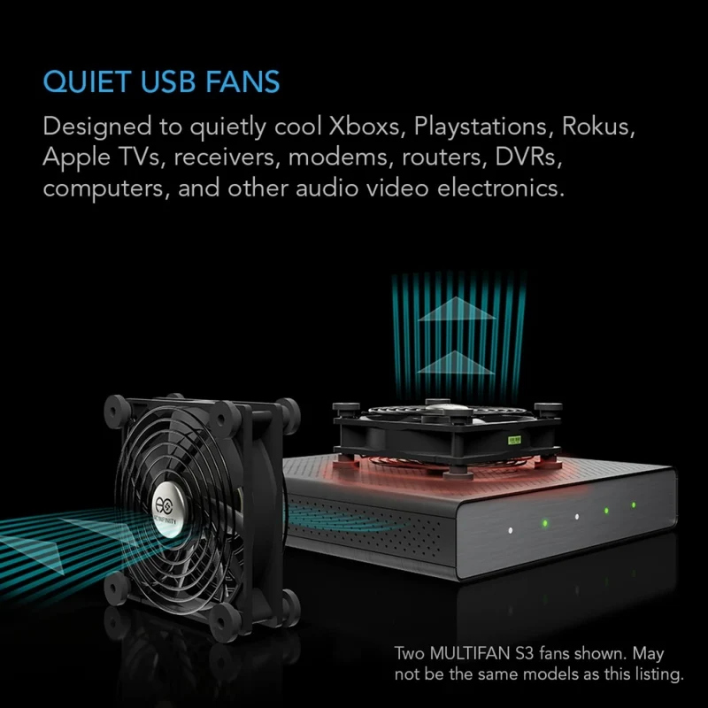 AC Infinity Multifan S3 52 CFM Spot Cooler USB Powered Quiet Fan 120mm