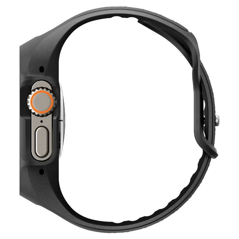 Spigen Apple Watch Ultra 4/3/2/1 49mm Liquid Air Pro Band Case with Screen Protector (Black)