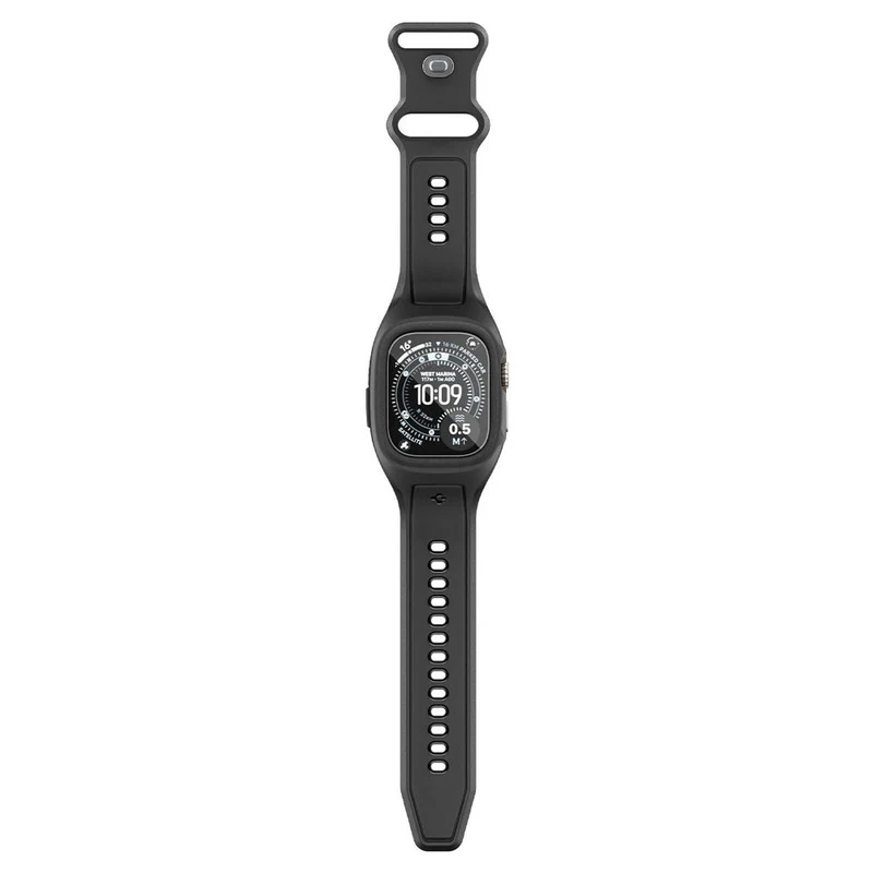 Spigen Apple Watch Ultra 4/3/2/1 49mm Liquid Air Pro Band Case with Screen Protector (Black)